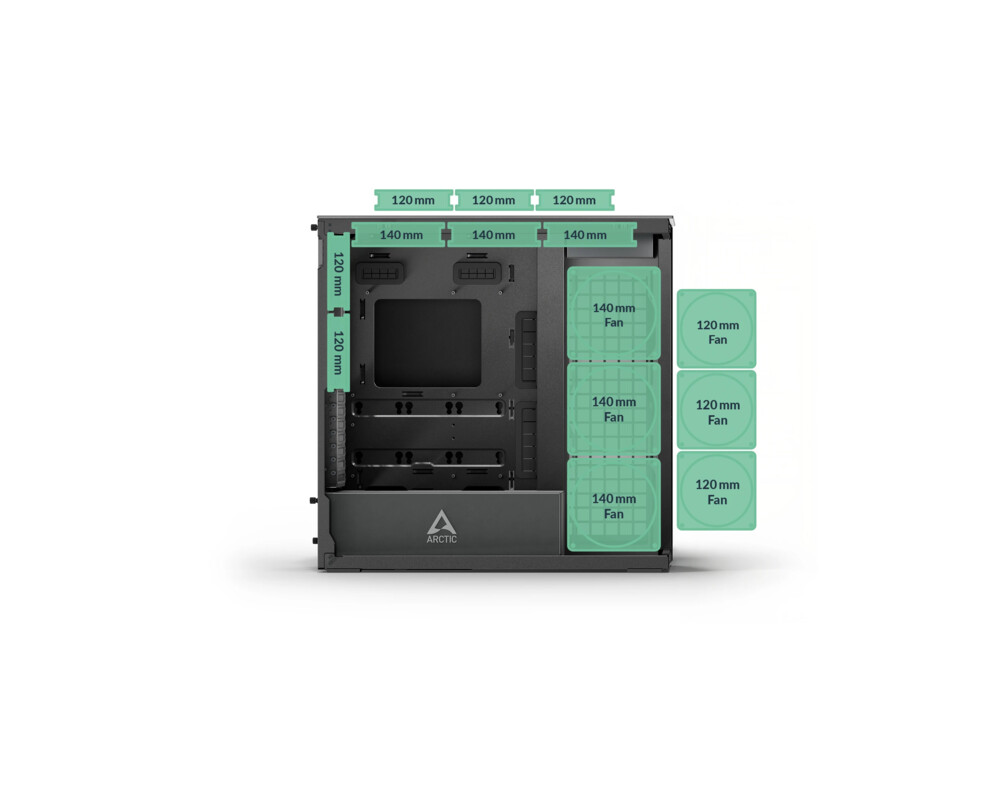 Кутия Arctic E-ATX - Xtender VG 11