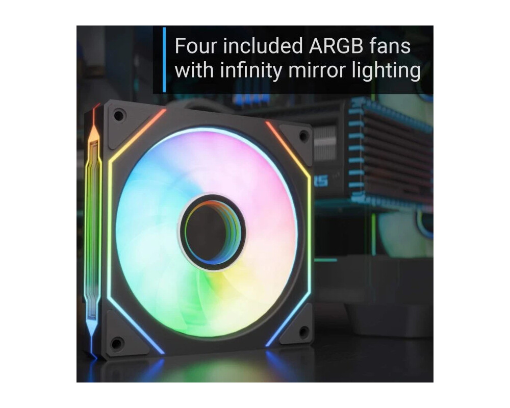 Кутия AeroCool ATX - P500C-G-BK-v1 - 4 x 120 m... 7
