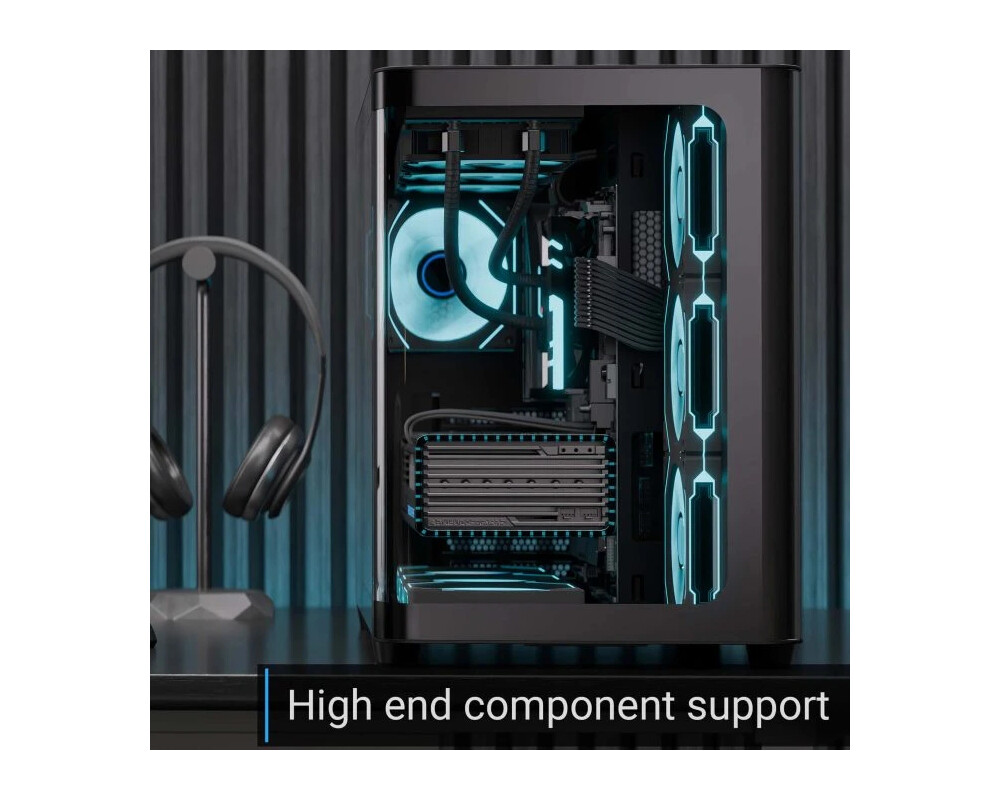 Кутия AeroCool ATX - P500C-G-BK-v1 - 4 x 120 m... 6