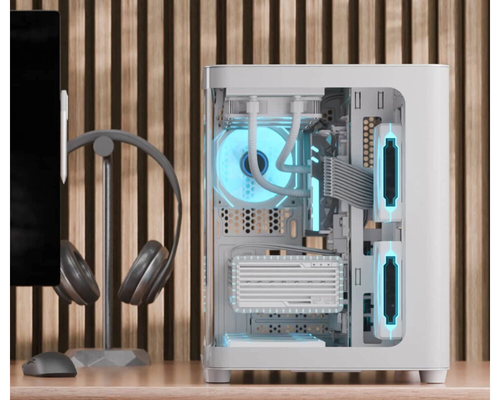 Кутия AeroCool mATX - P300C-G-WT-v1 - 3 x 120... 10