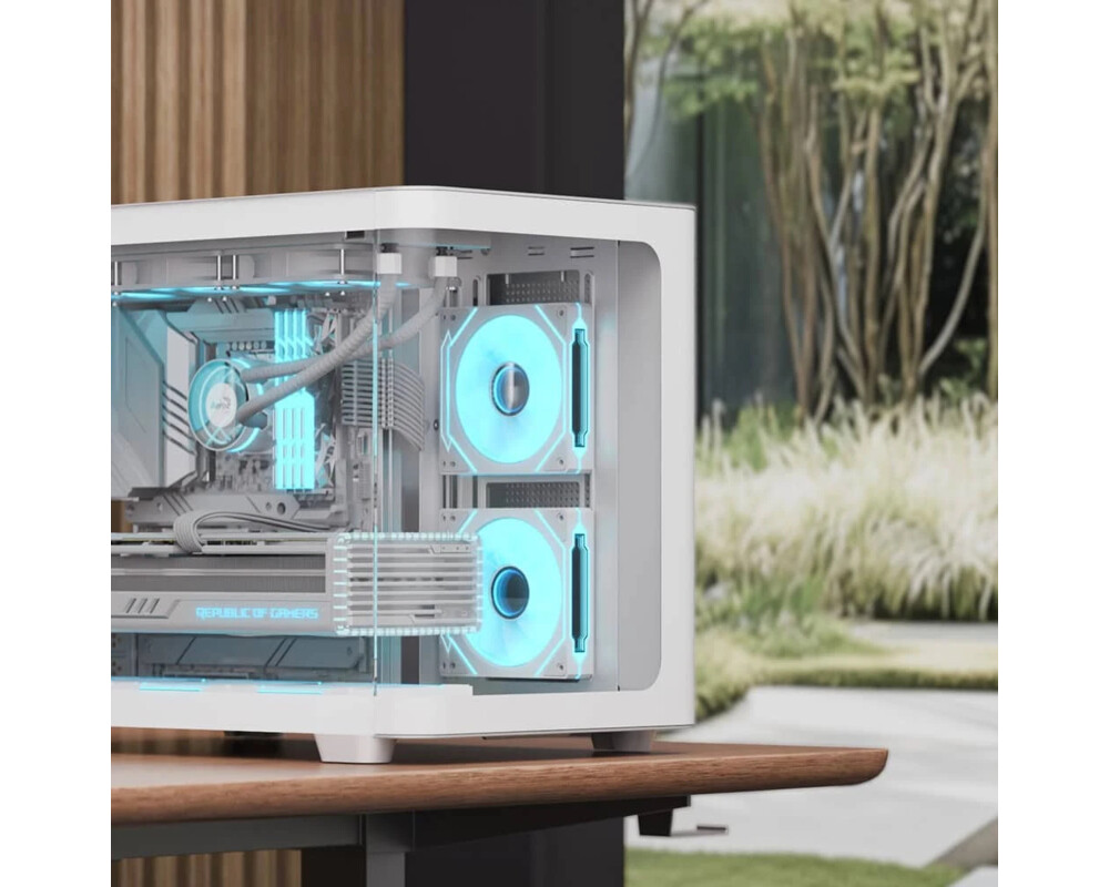 Кутия AeroCool mATX - P300C-G-WT-v1 - 3 x 120... 6