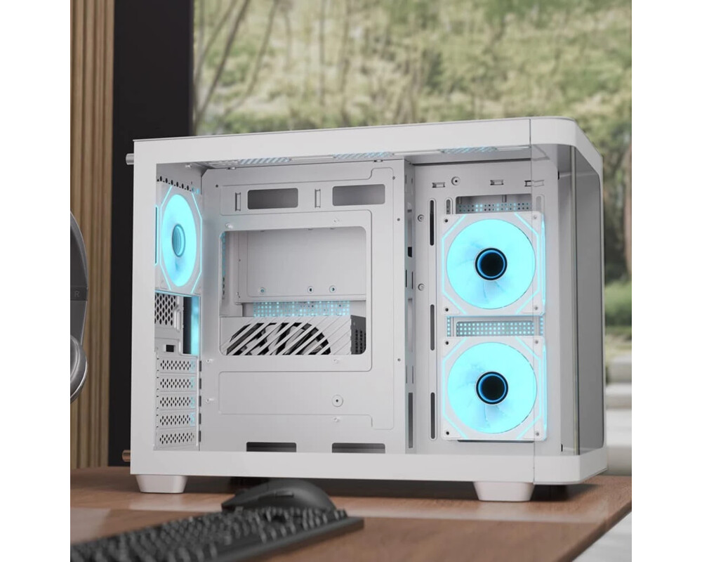 Кутия AeroCool mATX - P300C-G-WT-v1 - 3 x 120... 5
