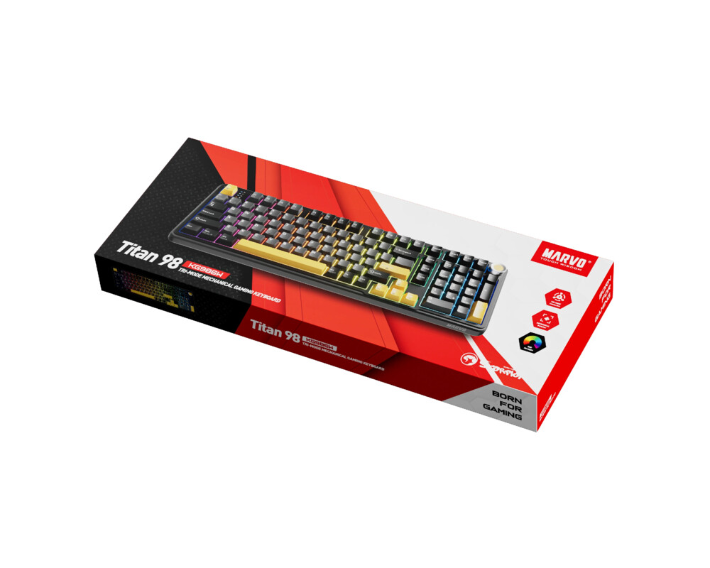 Клавиатура Marvo безжична механична геймърска клави... 8