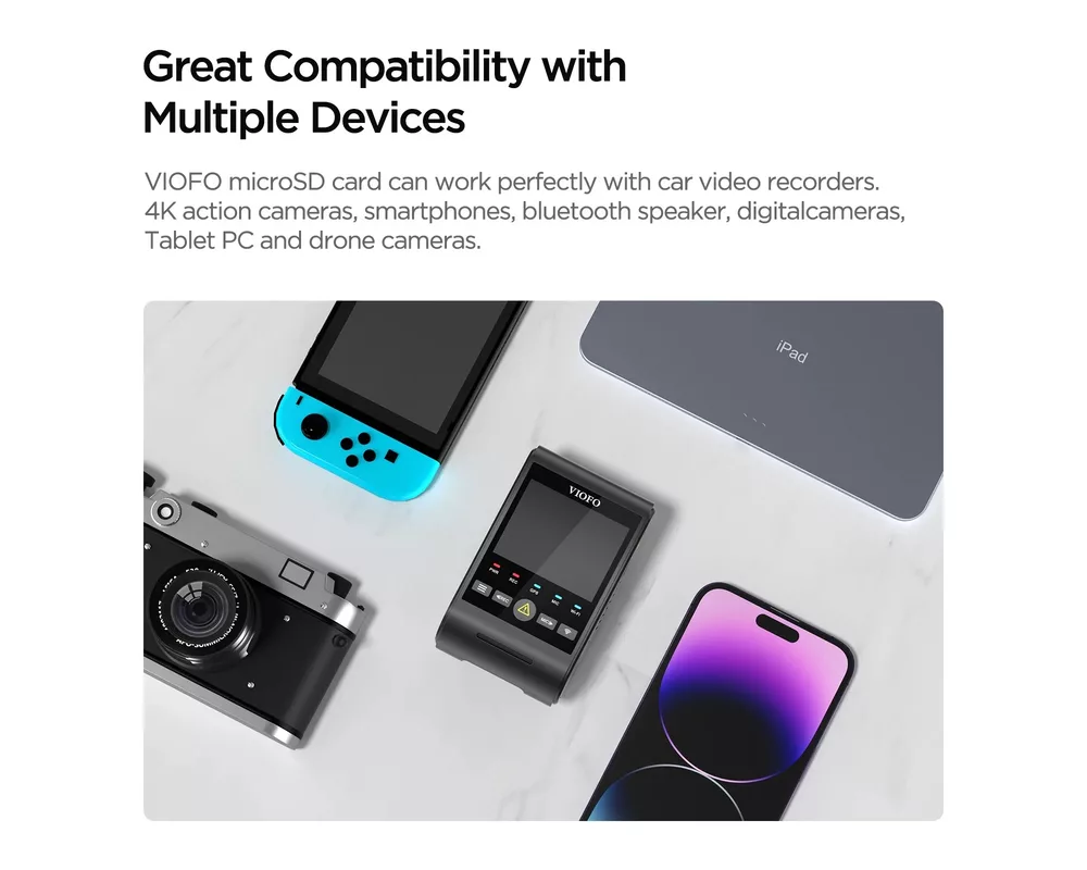 Флаш карта VIOFO за видеорегистратор MicroSDXC 64GB... 6