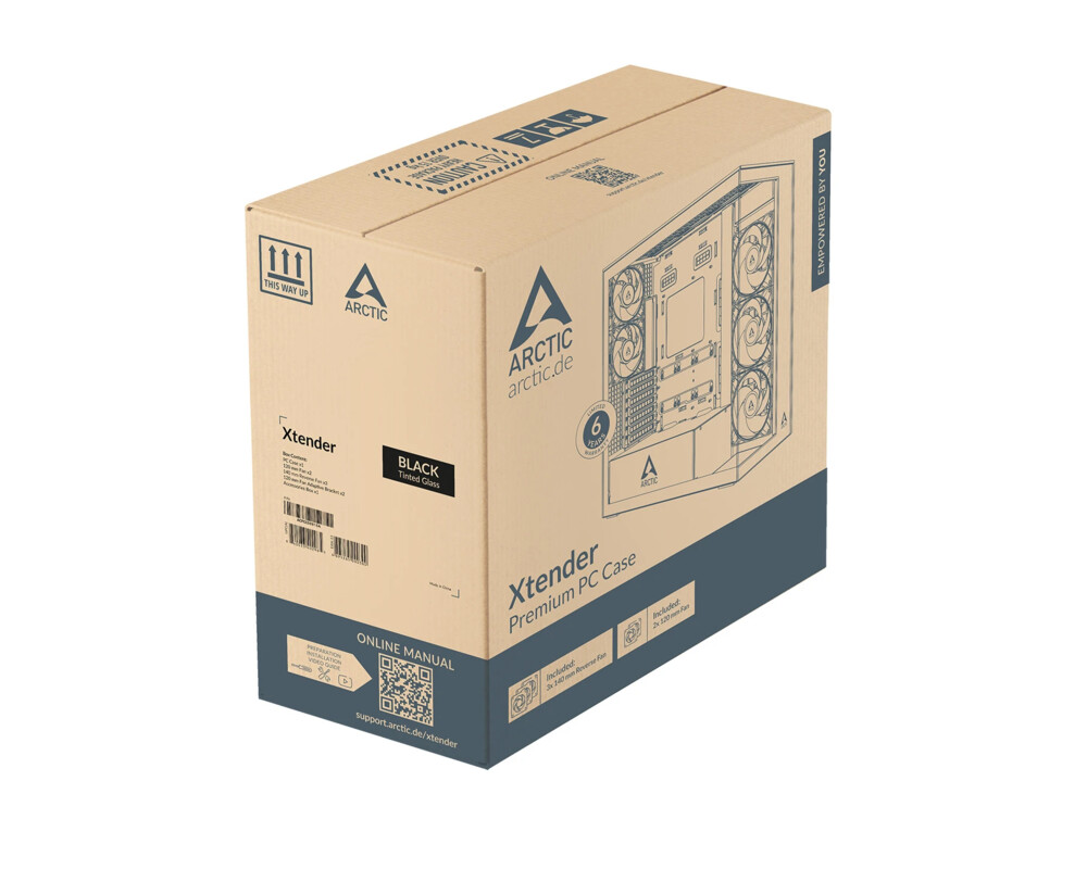 Кутия за компютър Arctic Xtender - Black Mid-Tower 23