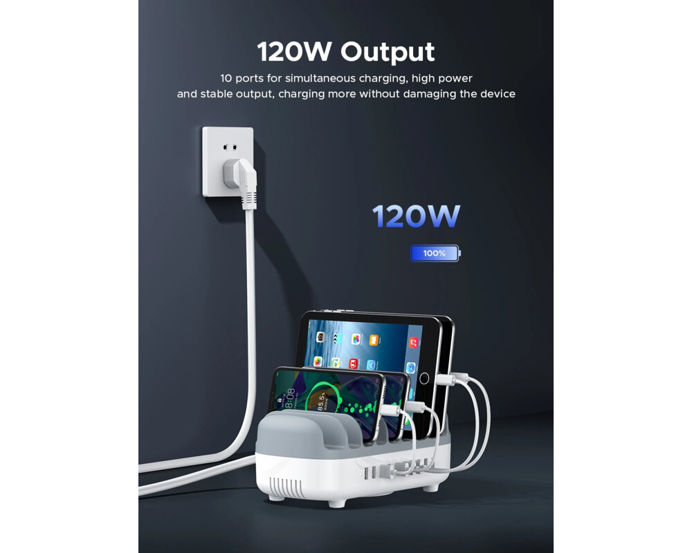 Зарядно Orico Charger Station 220V - 10 x USB 12... 5