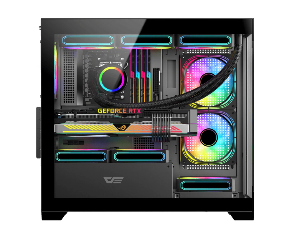 Кутия Darkflash mATX - DS900M Black - 6 x 120... 2