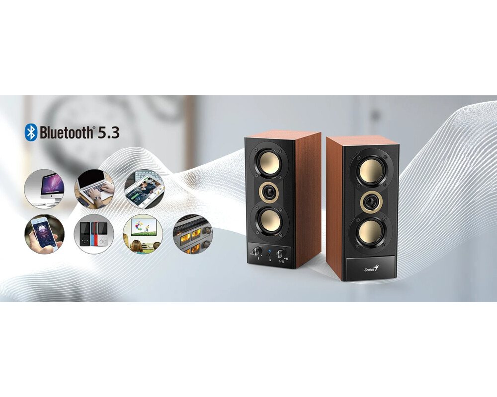 Тонколони Genius Speakers 2.0 - SP-HF800BT - 20W RMS 6