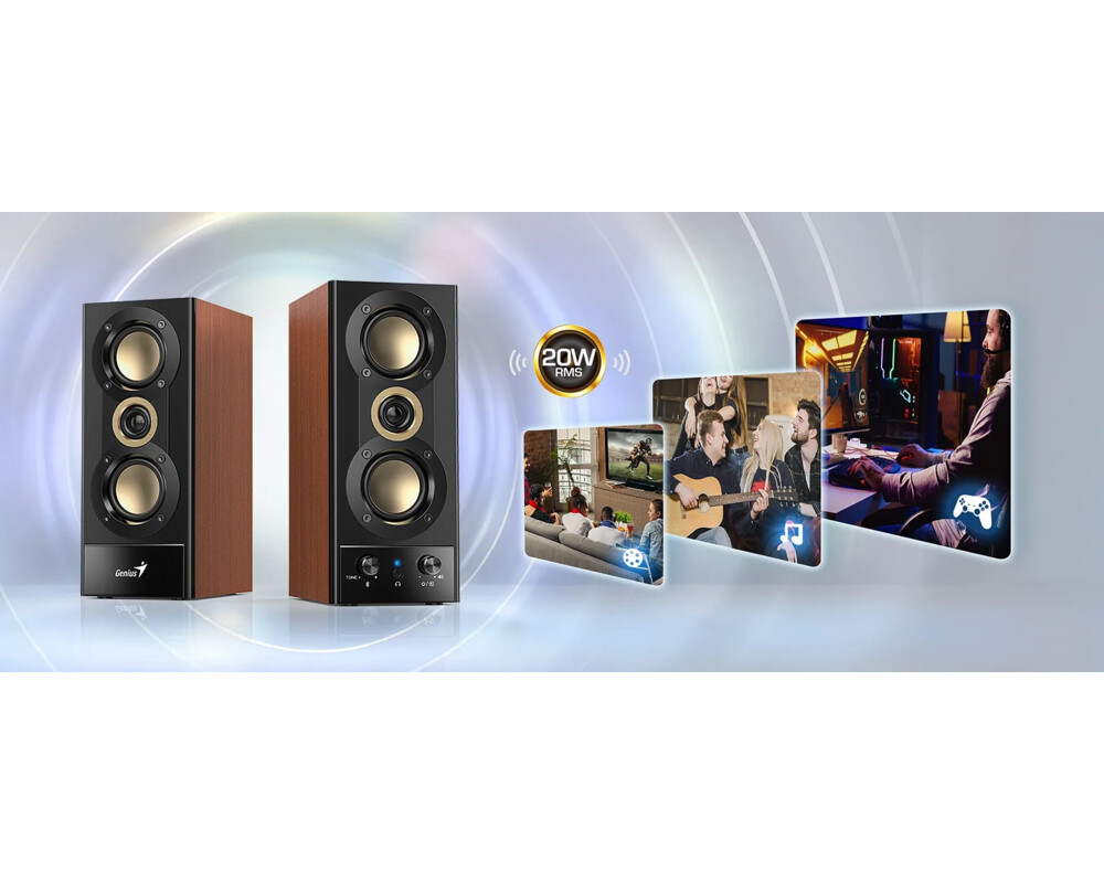 Тонколони Genius Speakers 2.0 - SP-HF800BT - 20W RMS 7