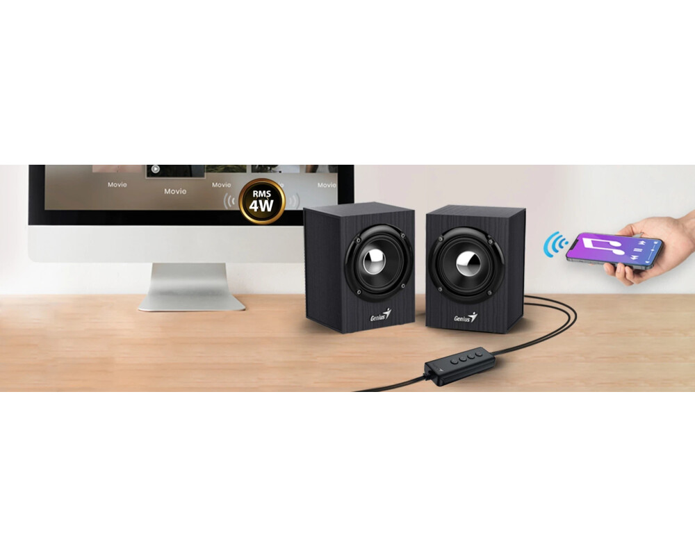 Тонколони Genius Speakers 2.0 - SP-HF385BT - 4W RMS 5