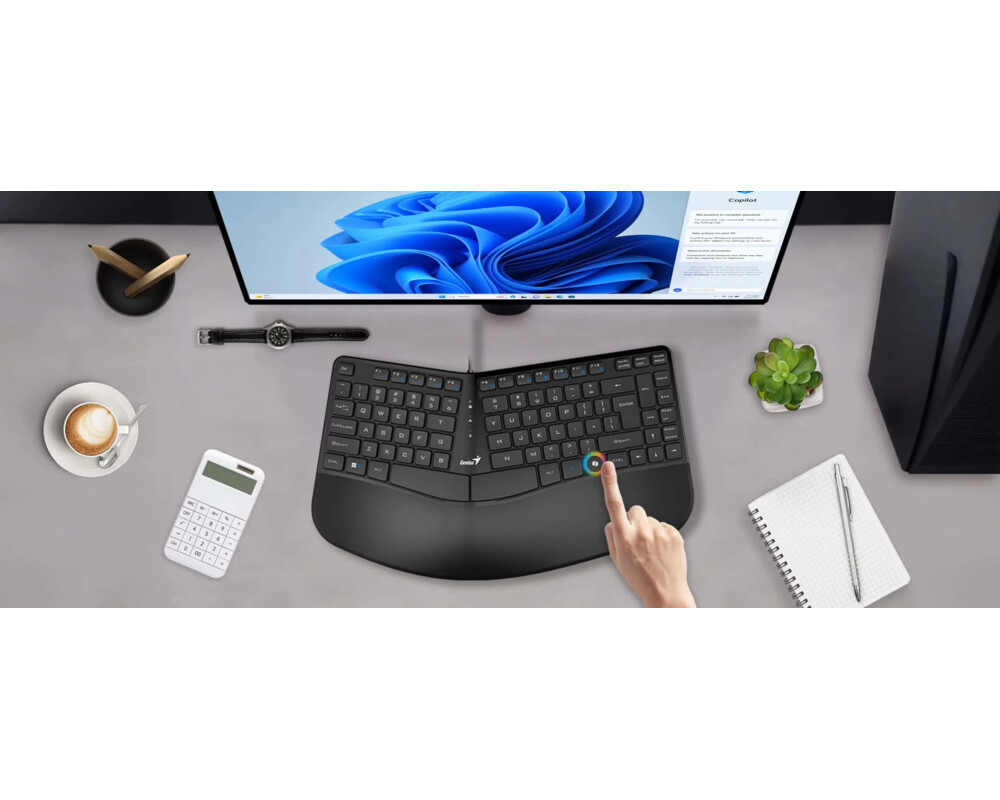 Клавиатура Genius клавиатура Ergonomic Keyboard Ergo KB-700 Black - Copilot 8