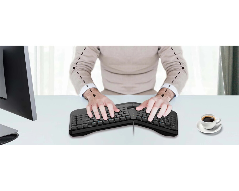 Клавиатура Genius клавиатура Ergonomic Keyboard Ergo KB-700 Black - Copilot 6