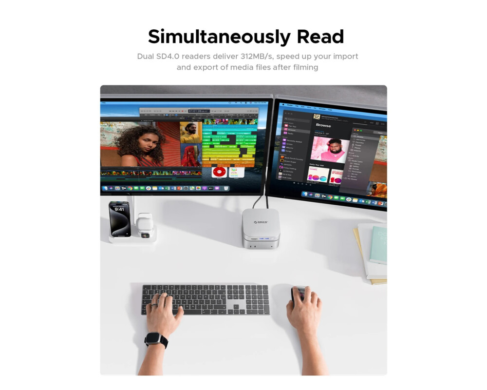 Аксесоар за съхранение Orico докинг станция SSD Docking station M.2 NVMe - USB-C 7