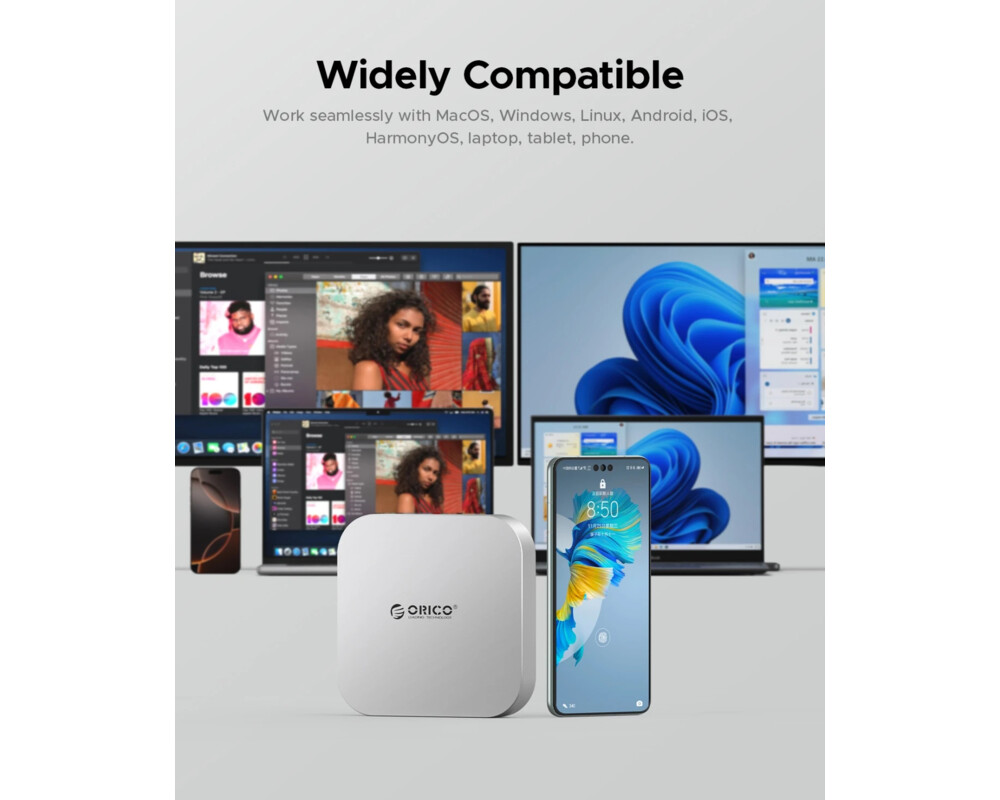 Аксесоар за съхранение Orico докинг станция SSD Docking station M.2 NVMe - USB4 12