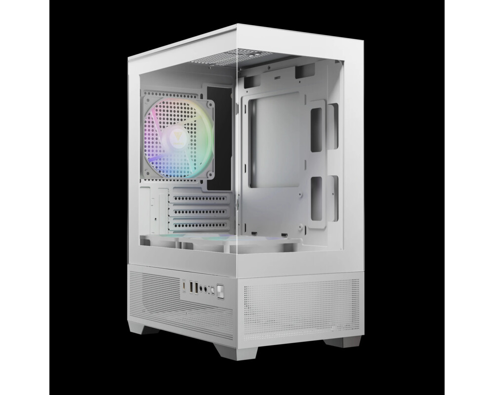 Кутия Gamdias mATX - AURA GC9M Elite White - 3 x 120 mm A-RGB 2