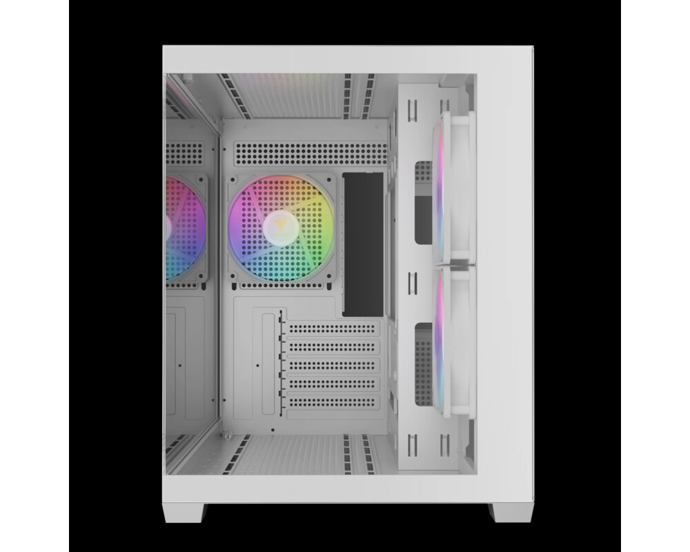 Кутия Gamdias mATX - AURA GC10M v2 White - 3 x 120 mm A-RGB 4