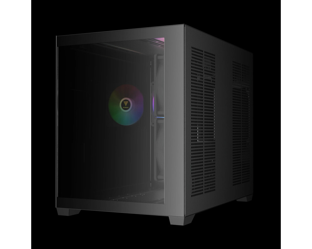 Кутия Gamdias mATX - AURA GC10M v2 - 3 x 120 mm A-RGB 6