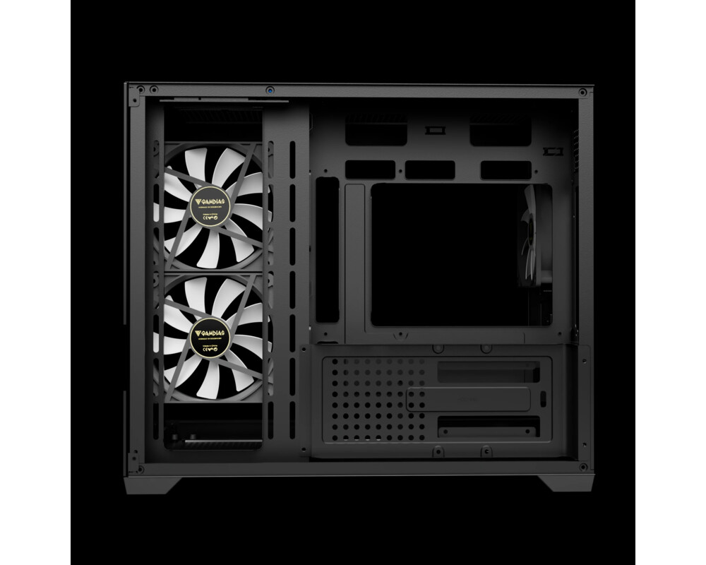 Кутия Gamdias mATX - AURA GC10M v2 - 3 x 120 mm A-RGB 8