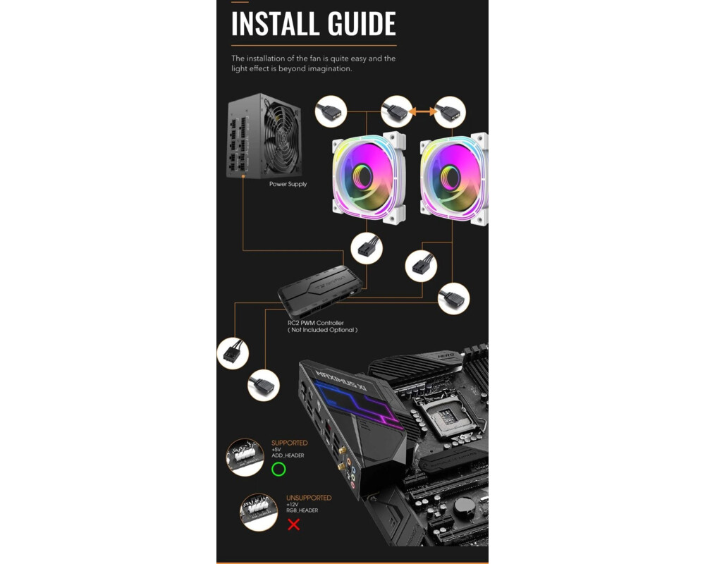 Вентилатор Darkflash 120mm Infinity 24R Pro - Infinity Mirror 10