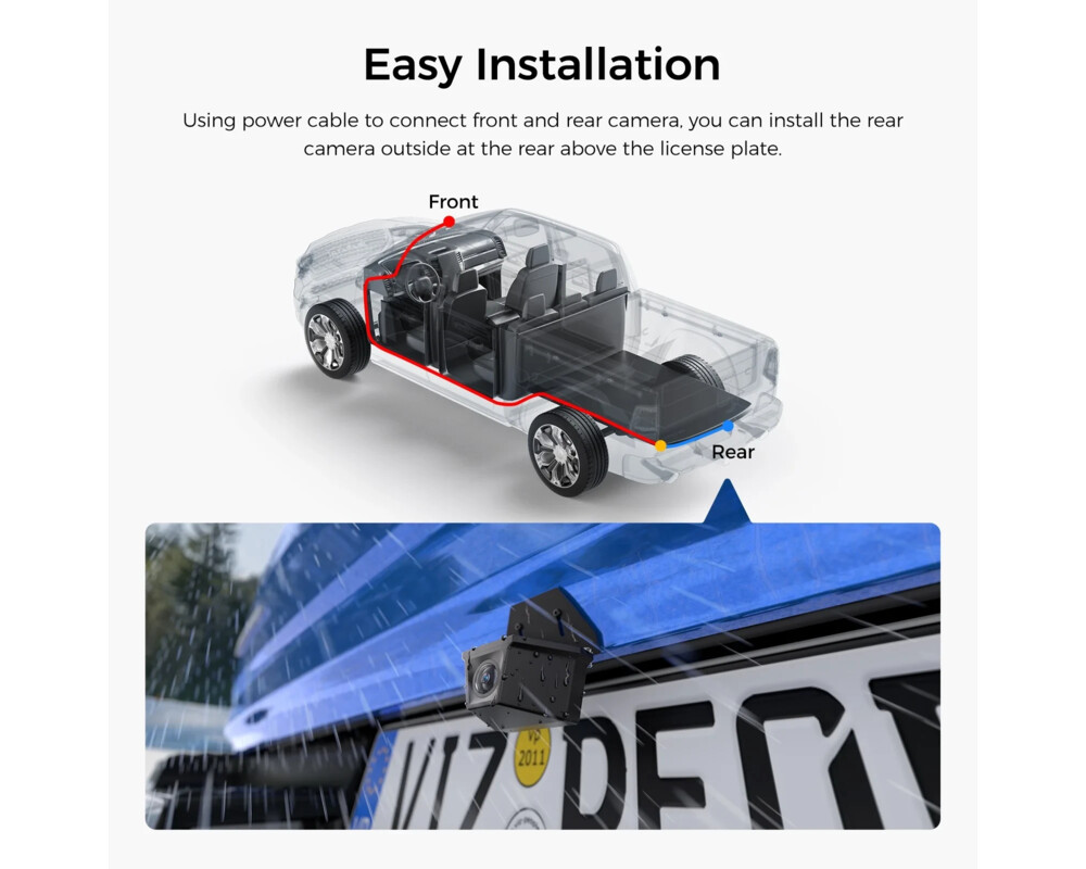 Видеорегистратор VIOFO водоустойчива камера за заден ход Waterproof Rear Camera - RWC200 - 2K Quad HD 10