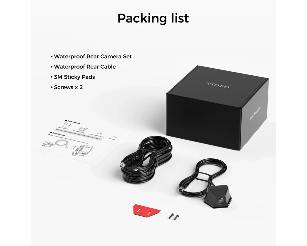 Видеорегистратор VIOFO водоустойчива камера за заден ход Waterproof Rear Camera - RWC200 - 2K Quad HD 12