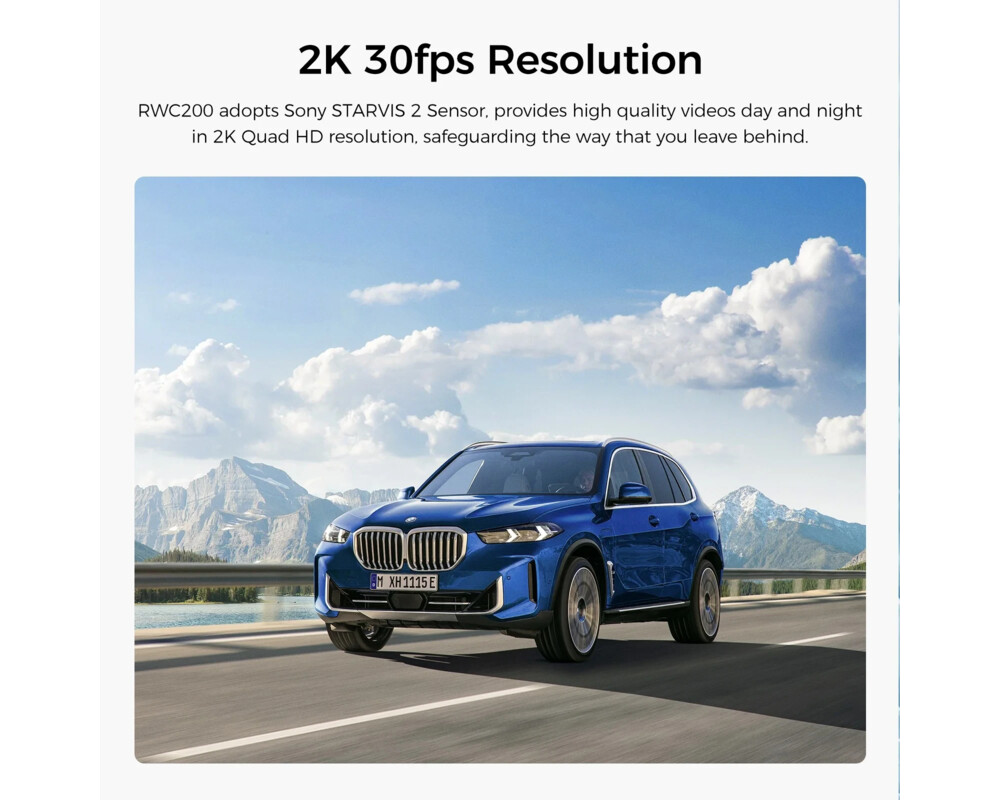 Видеорегистратор VIOFO водоустойчива камера за заден ход Waterproof Rear Camera - RWC200 - 2K Quad HD 7