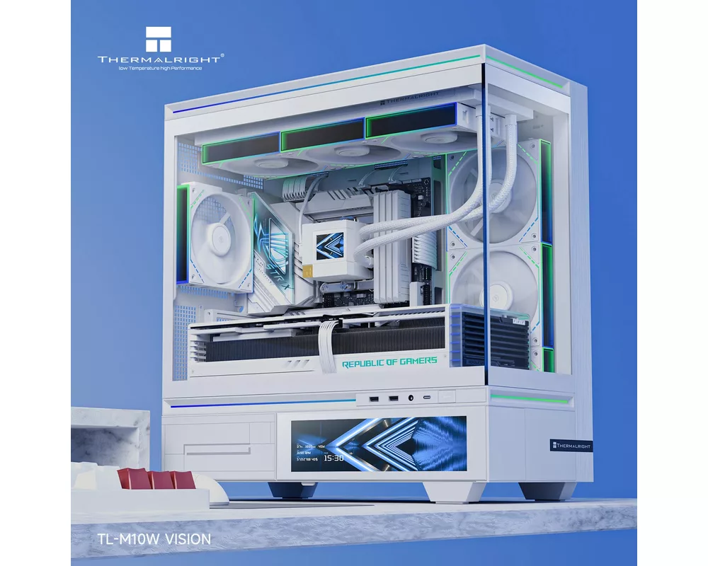 Кутия Thermalright mATX - TL-M10 White - 9.16 inch LCD Display 4