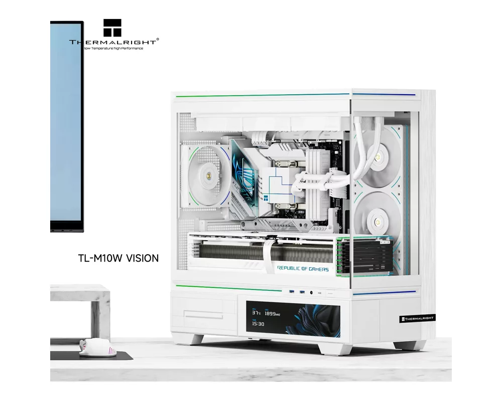 Кутия Thermalright mATX - TL-M10 White - 9.16 inch LCD Display 2