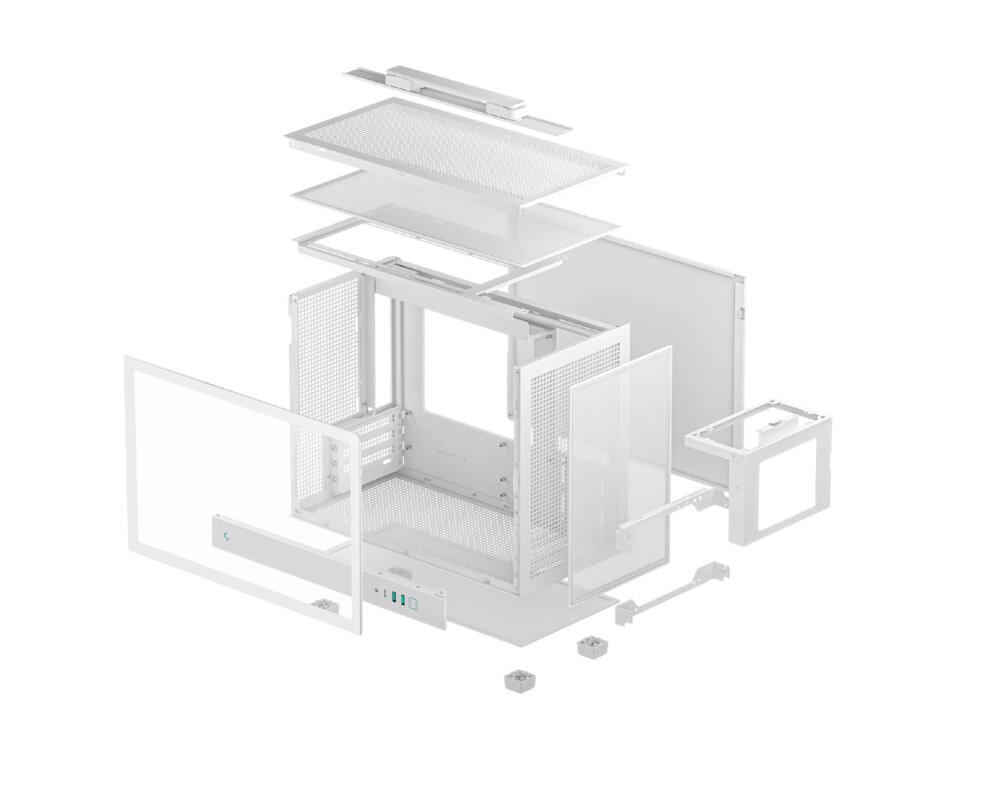 Кутия DeepCool mATX - CH160 PLUS WH 10