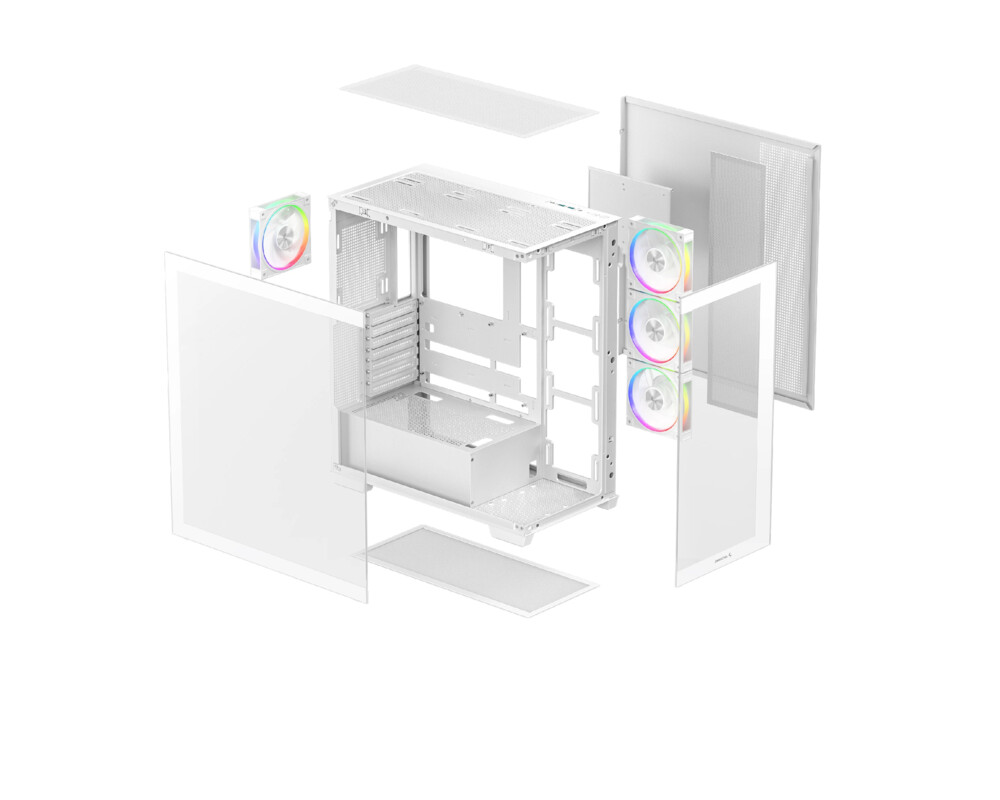 Кутия DeepCool ATX - CG580 4F WH V2 12