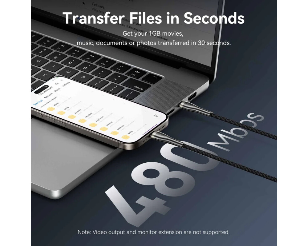 Кабел Vention кабел Cable - USB2.0 Type-C to Type-C - 5A Fast Charging 9