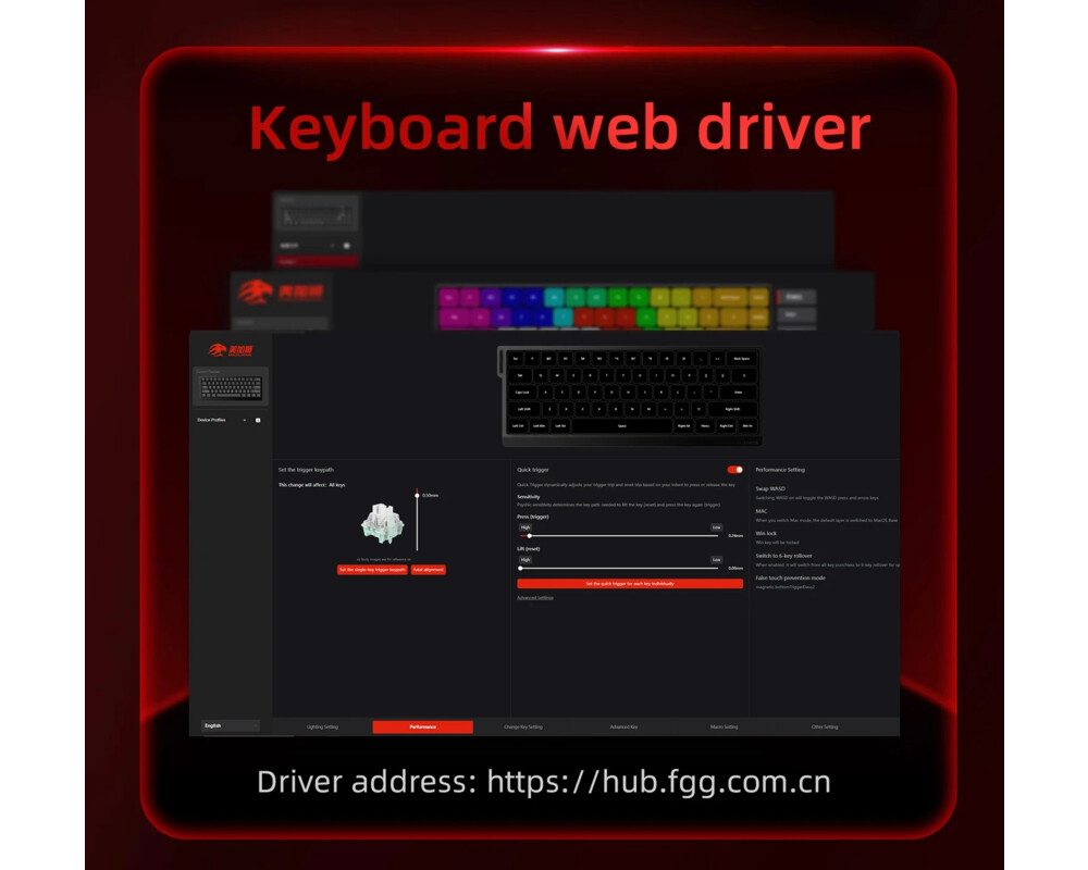 Клавиатура Madlions професионална геймърска механична клавиатура Professional Gaming Mechanical Keyboard MAD 68 HE Flagship V2 - 8K 7