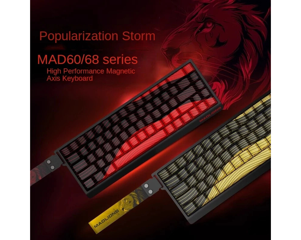 Клавиатура Madlions професионална геймърска механична клавиатура Professional Gaming Mechanical Keyboard MAD 68 HE Flagship V2 - 8K 3