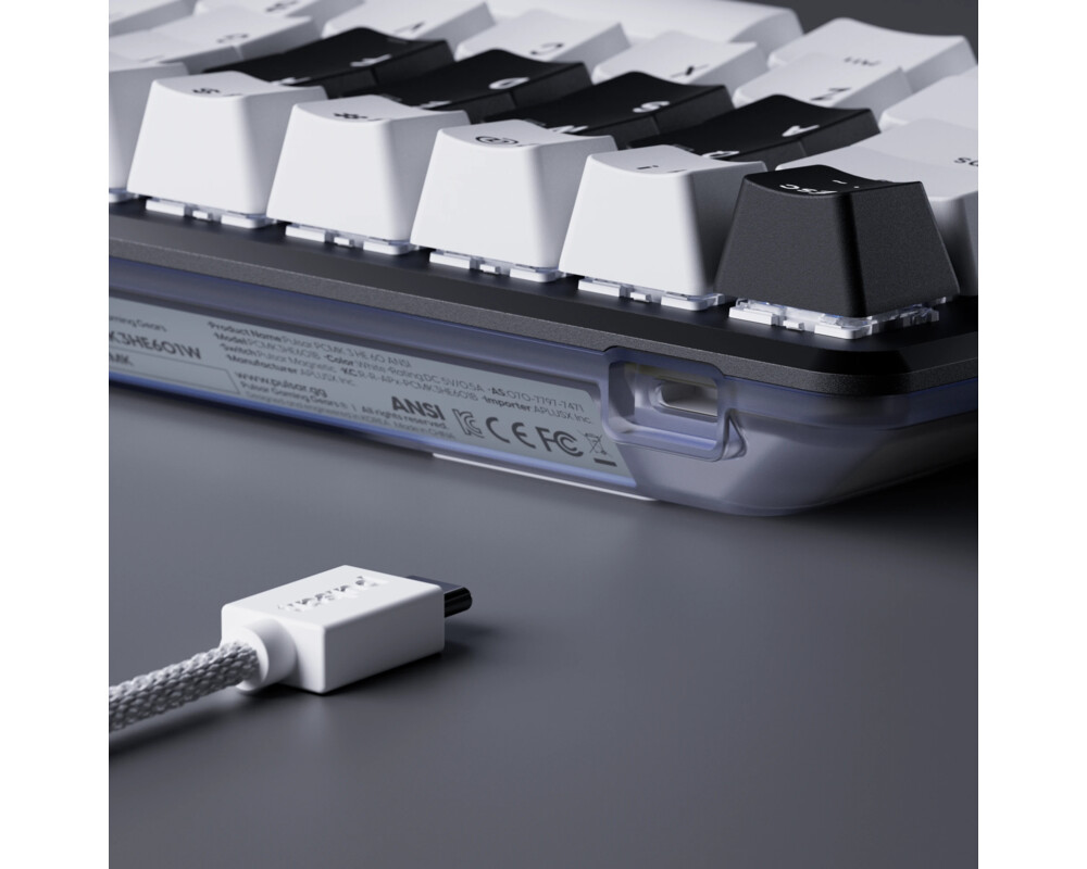 Клавиатура Pulsar професионална геймърска механична клавиатура Professional Gaming Mechanical Keyboard PCMK 3 HE 60 ANSI Black - 8K 9