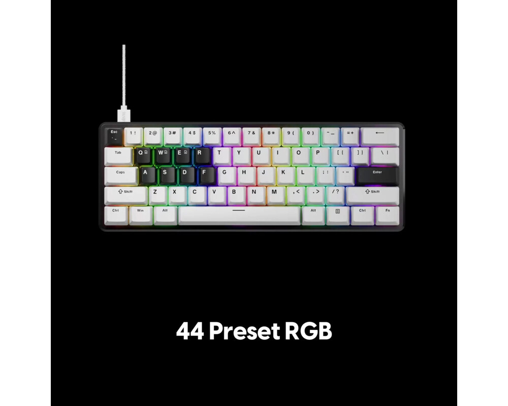 Клавиатура Pulsar професионална геймърска механична клавиатура Professional Gaming Mechanical Keyboard PCMK 3 HE 60 ANSI Black - 8K 4