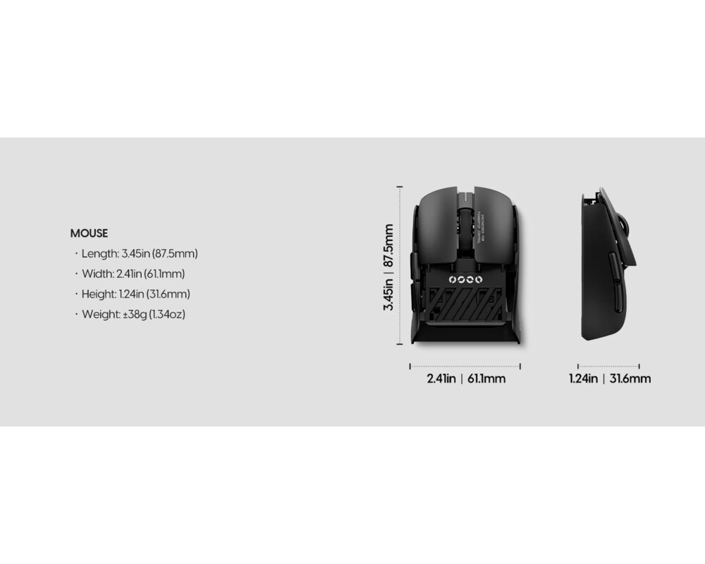 Мишка Pulsar професионална Wireless Gaming Mouse X2F Black [Pulsar LAB] - 8K 14