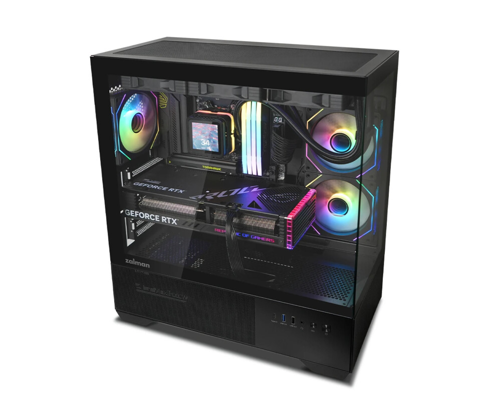 Кутия Zalman ATX - Chronix BLACK - 3 x 120 mm A-RGB 3
