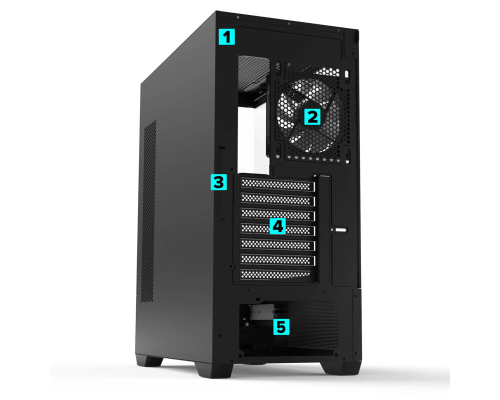 Кутия Zalman ATX - Chronix BLACK - 3 x 120 mm A-RGB 19