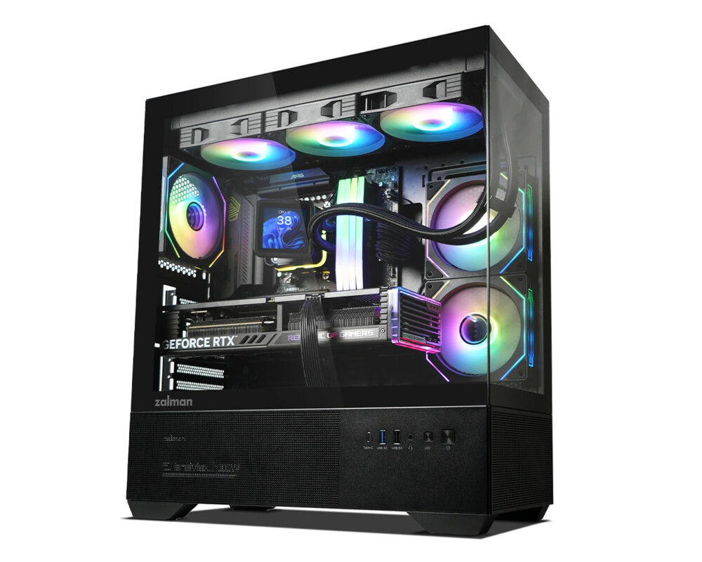 Кутия Zalman ATX - Chronix BLACK - 3 x 120 mm A-RGB 2