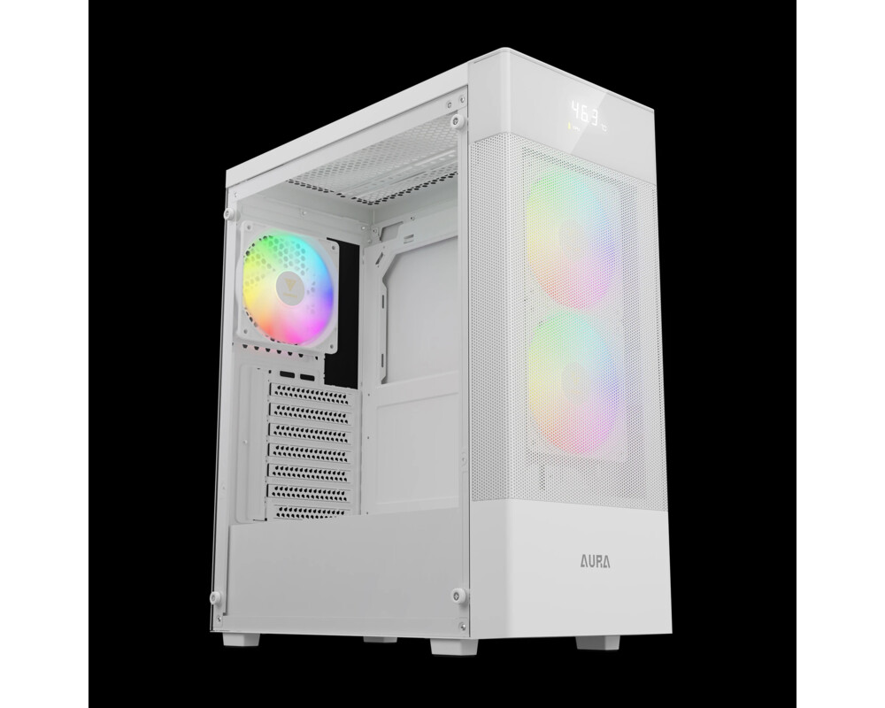 Кутия Gamdias ATX - AURA GC5 ELITE ARGB WH - Addressable RGB 2
