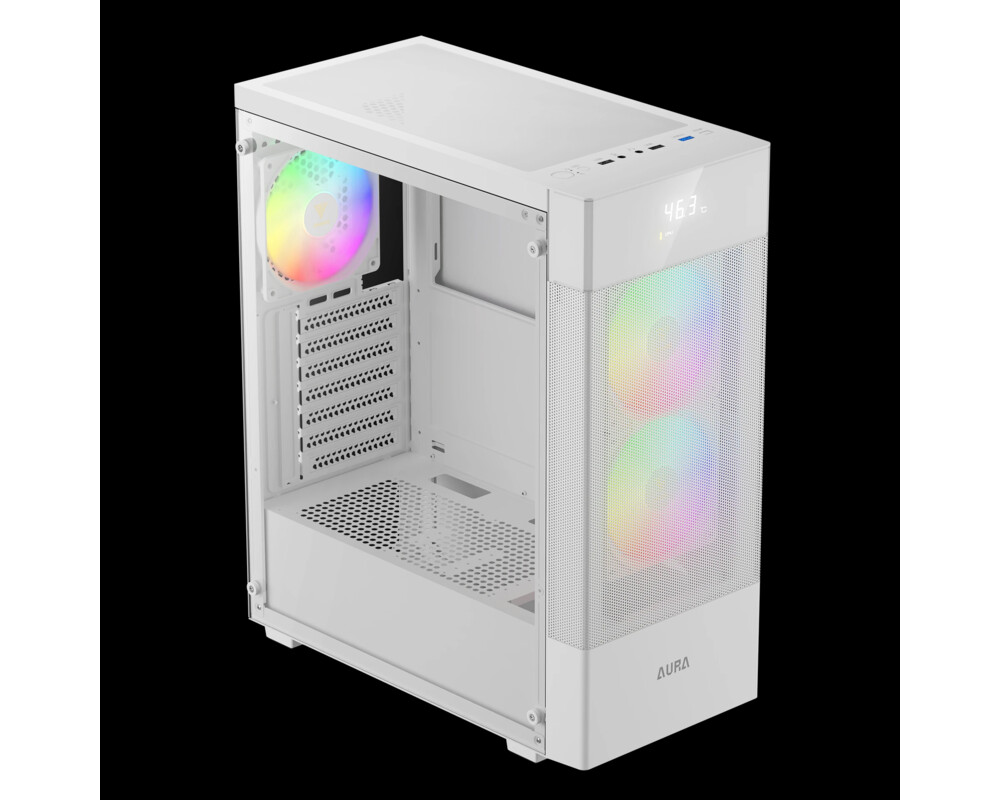 Кутия Gamdias ATX - AURA GC5 ELITE ARGB WH - Addressable RGB 5