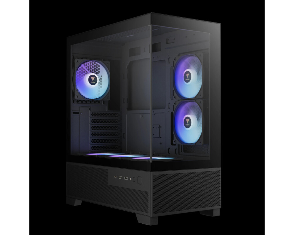 Кутия Gamdias mATX - AURA GC12 ARGB BK - 6 x 120 mm A-RGB 2