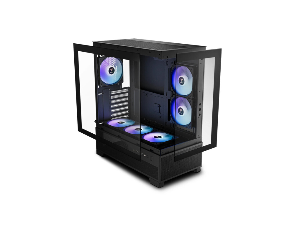 Кутия Gamdias mATX - AURA GC12 ARGB BK - 6 x 120 mm A-RGB 11