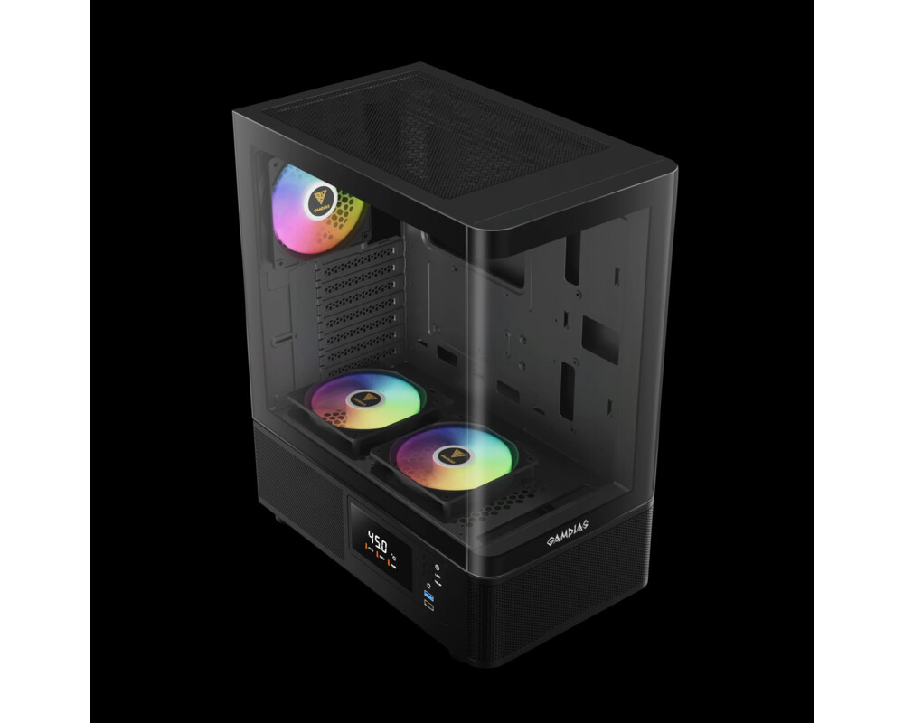 Кутия Gamdias ATX - ATLAS E2 - 3 x 120 mm A-RGB 3