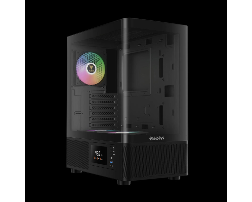 Кутия Gamdias ATX - ATLAS E2 - 3 x 120 mm A-RGB 2