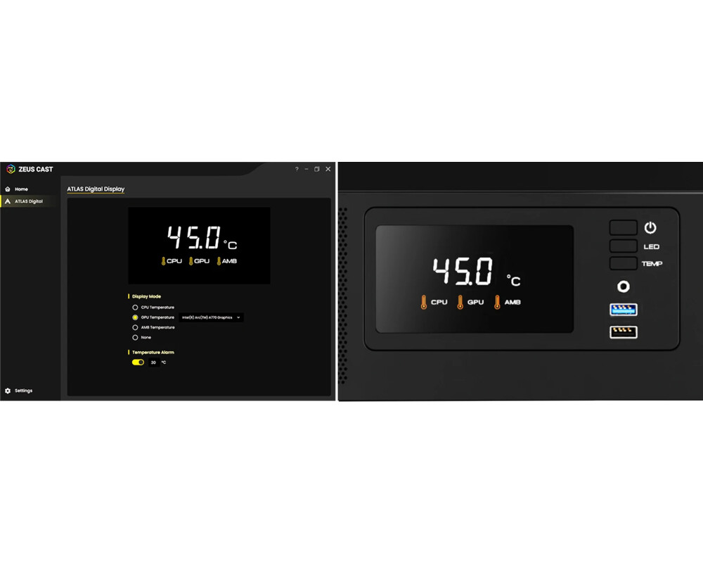 Кутия Gamdias ATX - ATLAS E2 - 3 x 120 mm A-RGB 9