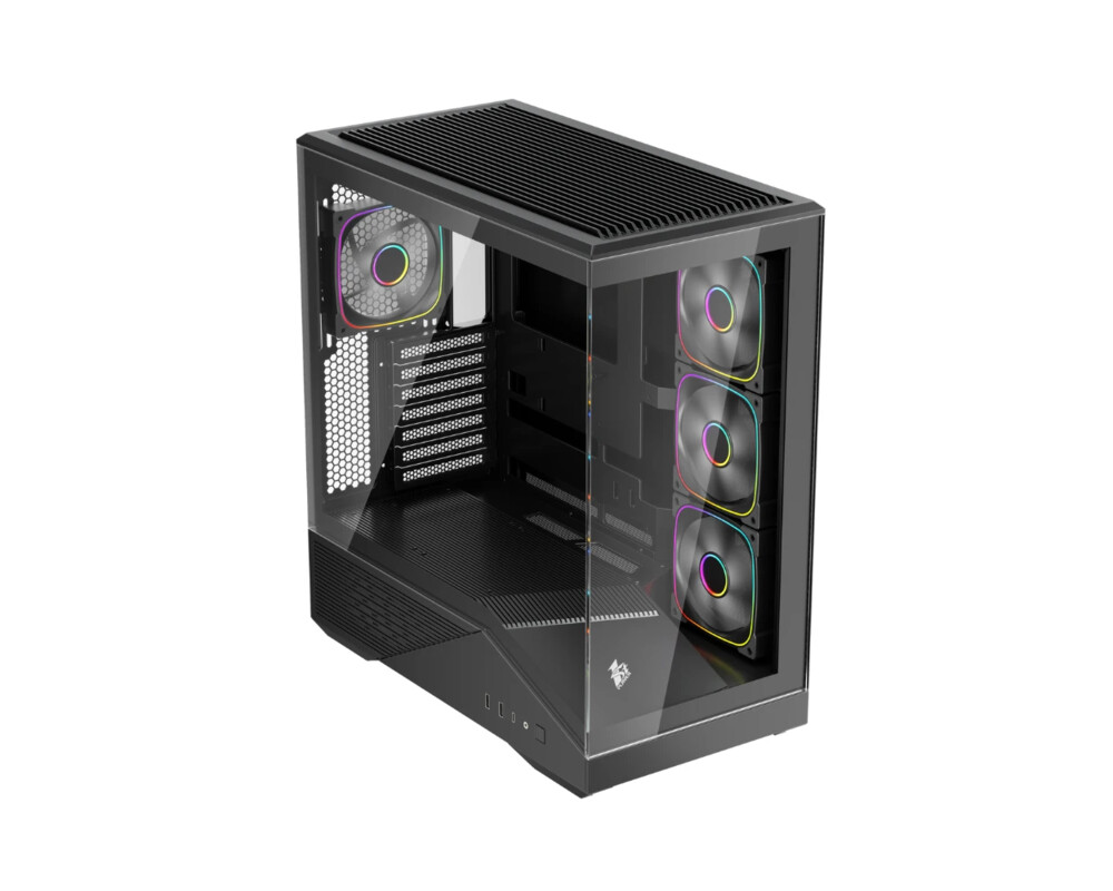 Кутия 1stPlayer ATX - GM7 Black - 4 x 120 mm A-RGB fans included 2