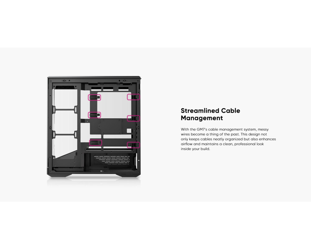 Кутия 1stPlayer ATX - GM7 Black - 4 x 120 mm A-RGB fans included 7