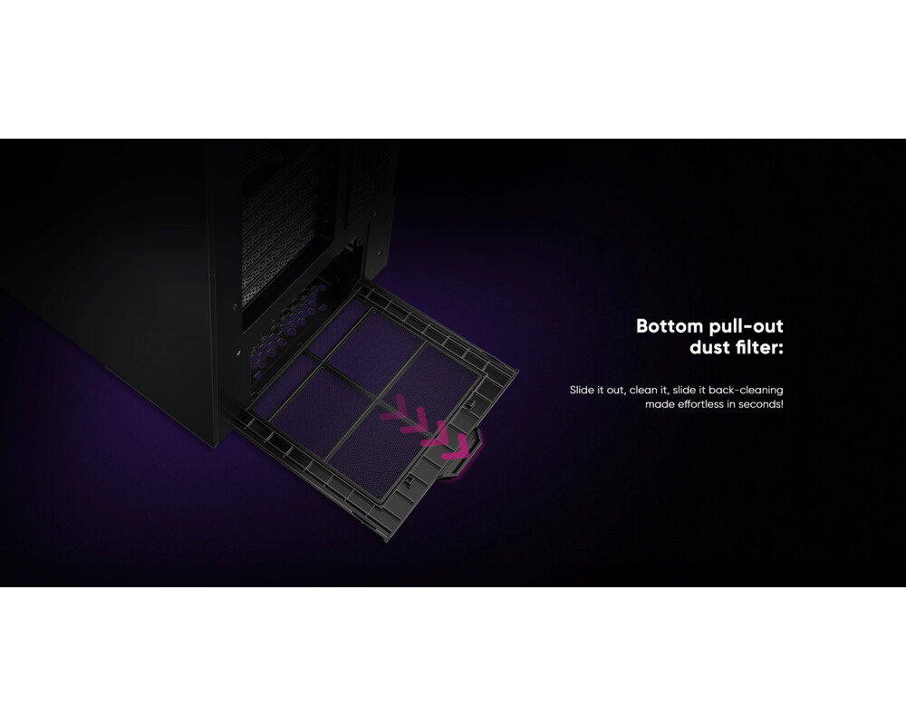 Кутия 1stPlayer ATX - GM7 Black - 4 x 120 mm A-RGB fans included 10