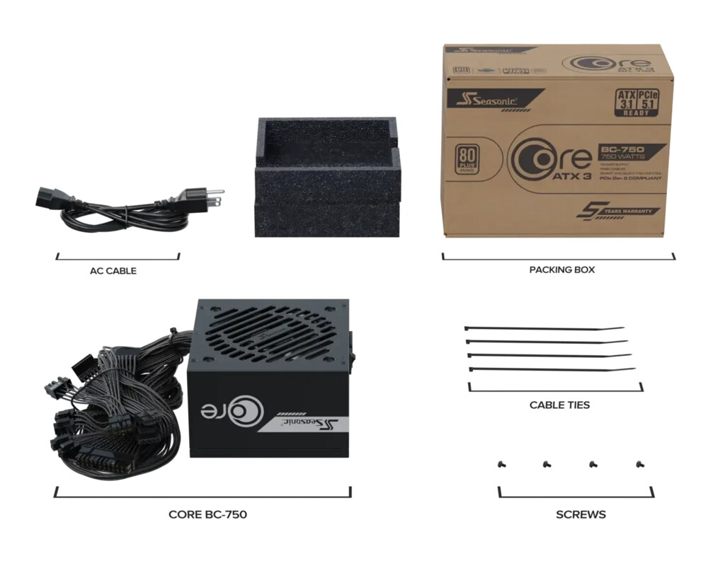 Захранване Seasonic ATX 3.1 750W Bronze 14